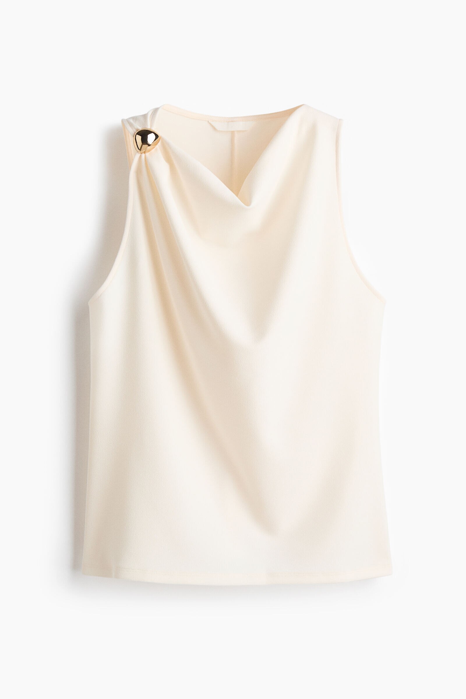 Top con escote drapeado