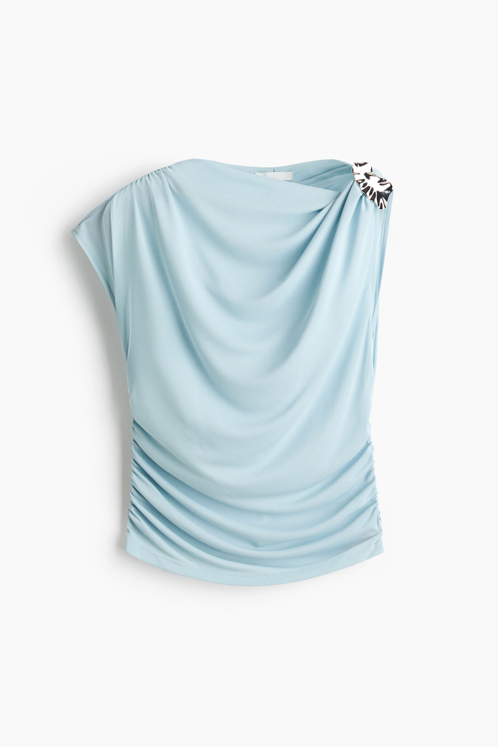 Top drapeado de punto