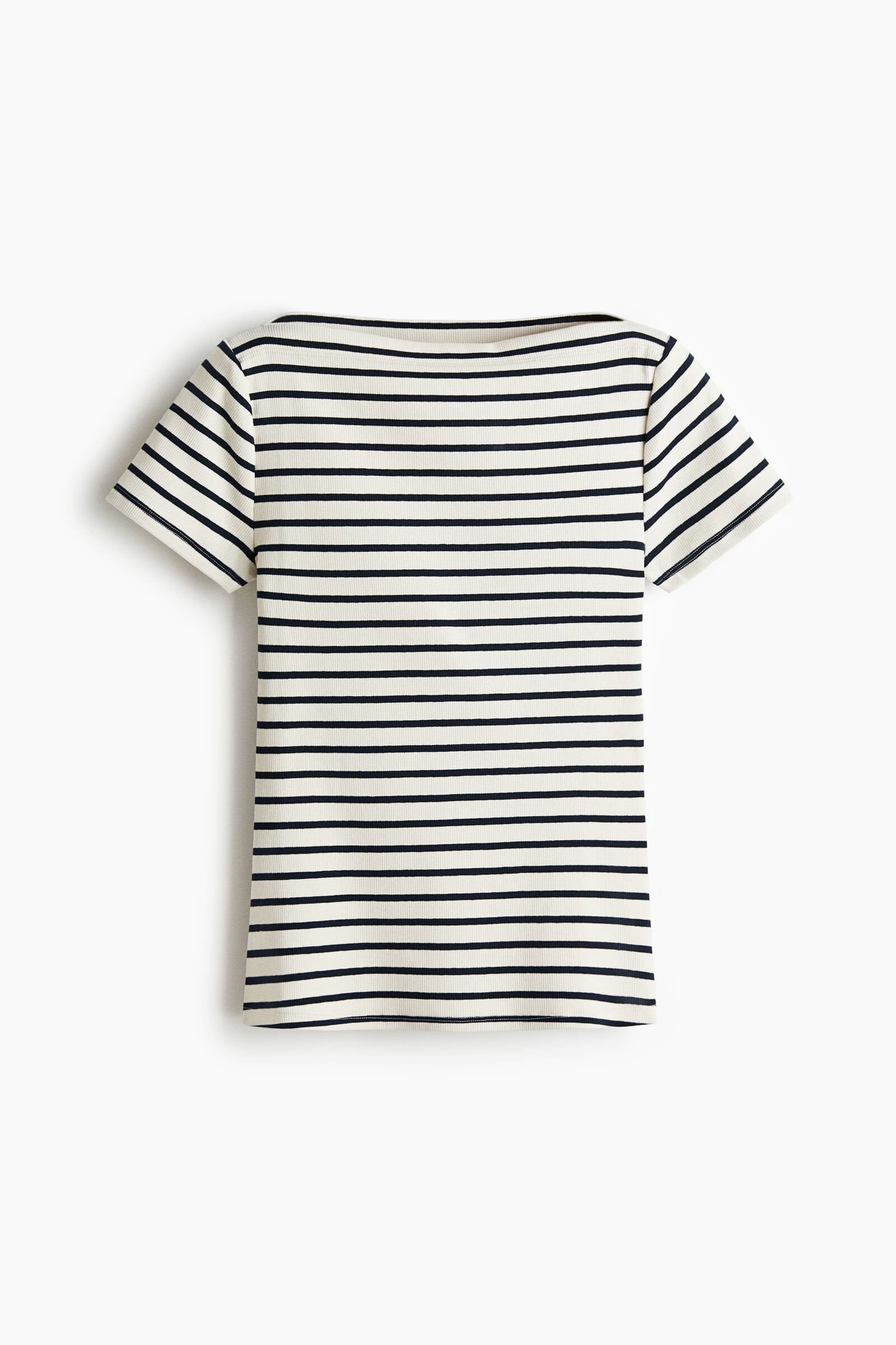Top de algodón con cuello bote