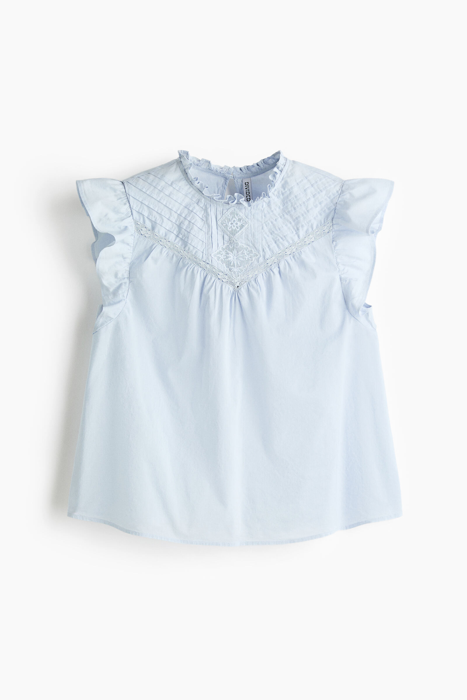 Top de algodón con jaretas