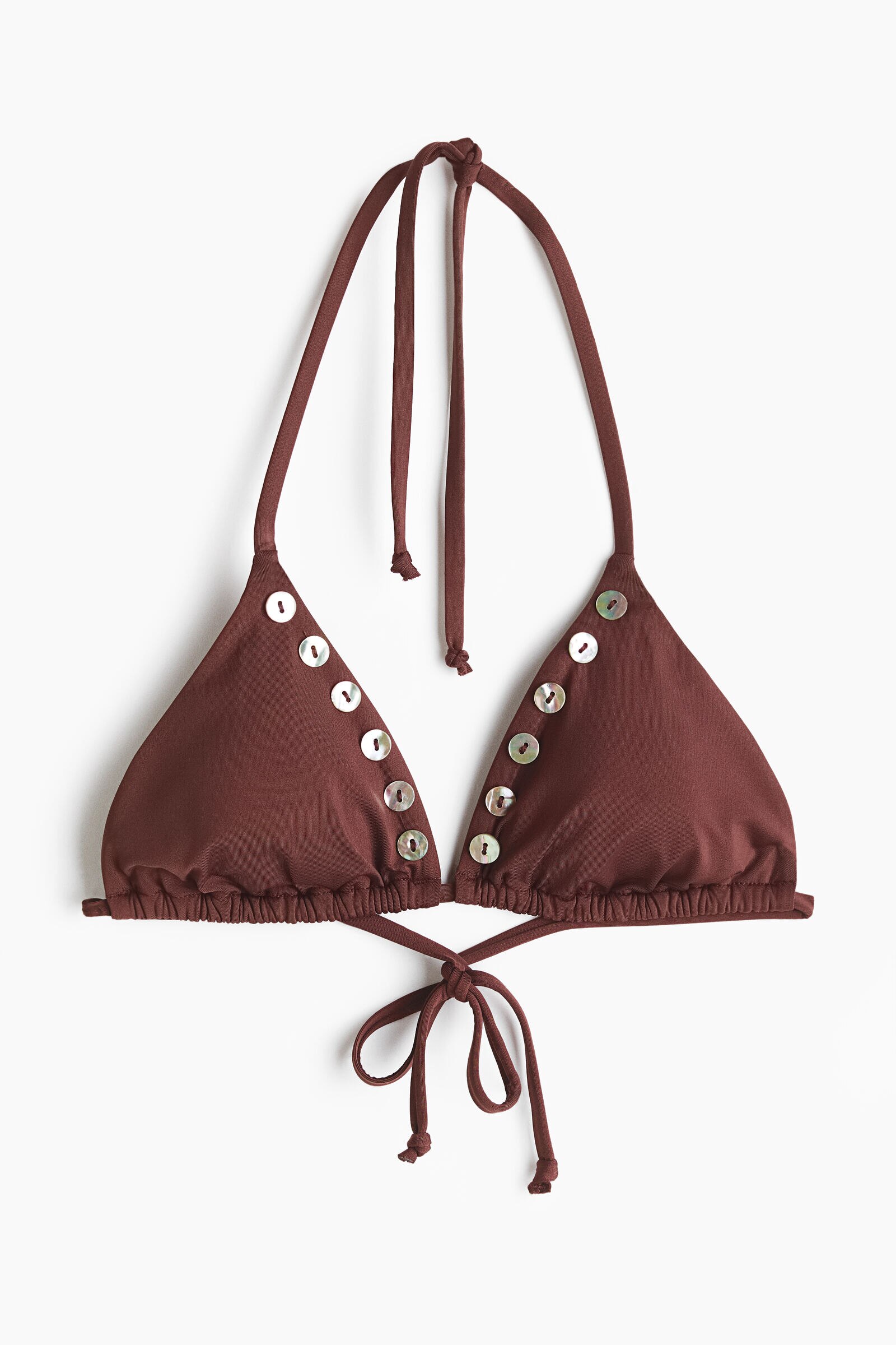 Top de bikini triangular con relleno